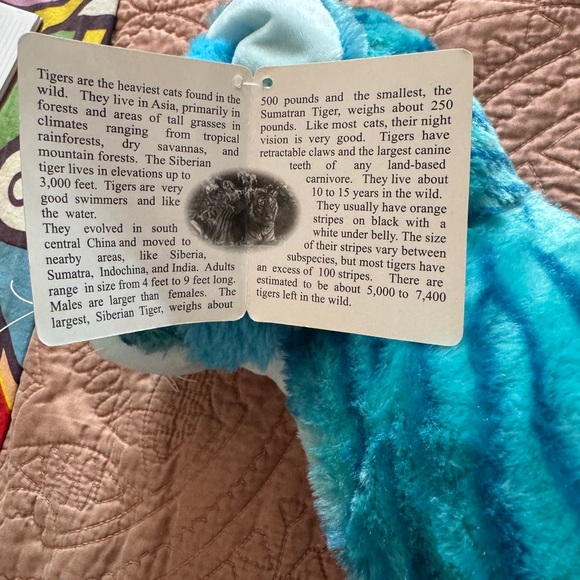 *Blue Plush Tiger Toy - Picture 6 of 6